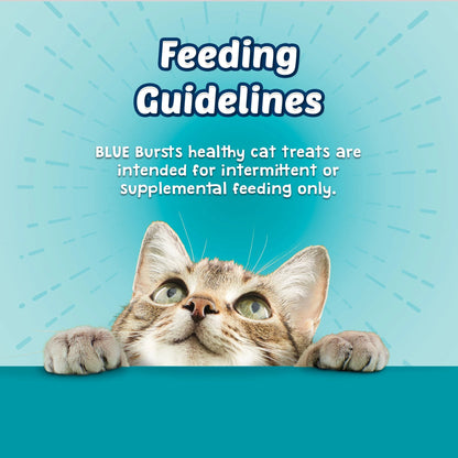 Bursts Crunchy & Creamy Cat Treats, Great for Training, Seafood, 12-Oz. Tub